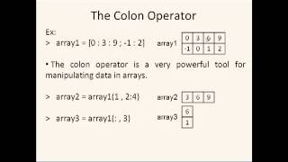 Octave Tutorial 11  Manipulating Arrays Rapidly [upl. by Danielson]