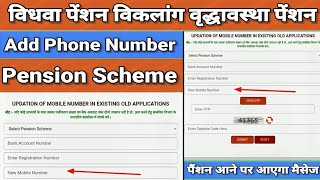 Vidhwa Pension Mobile Number Kaise Change KareUpdate Mobile Number in PensionViklang Pension [upl. by Martinelli]