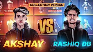 Rashiq DB Vs Akshay Akz Rarest Collection Versus 😍 Free Fire Best Collection In Kerala  Freefire [upl. by Tannenbaum762]