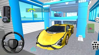 Lamborgini car washdriving to wash station 3D driving class [upl. by Colette]