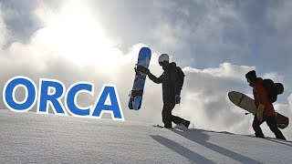 New ORCA Snowboard First Impressions in Powder [upl. by Nelon732]