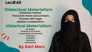 Dialectical Materialism And Historical Materialism By Karl Marx  Thesisanti thesis synthesis [upl. by Colinson178]