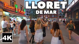 LLORET DE MAR Walking Tour 4K Spain 2024 [upl. by Atnauq594]