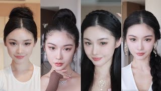 Super Easy amp Cute Hairstyles Tutorials Korean Style for Girls •×• [upl. by Eetnuahs]