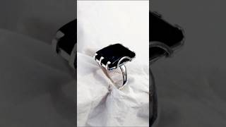 Make a black stone silver Ring for women [upl. by Otiv]