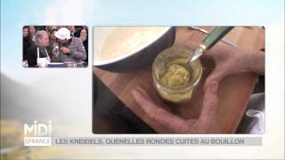 RECETTE  Kneidels quenelles de fromage blanc cuites au bouillon [upl. by Adnohser]