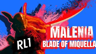 Malenia Blade Of Miquella RL1Powerstance Lordsworns Straight Sword25No Hit [upl. by Carly]