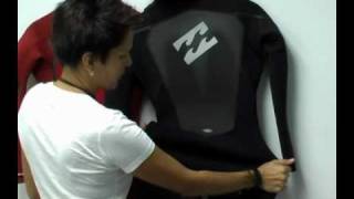 Billabong SG5 654 Hooded Wetsuit  PleasureSportscom Cold water wetsuit [upl. by Siusan]