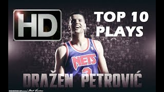 HD Drazen Petrovic  TOP 10 PLAYS â’¸ 2017 [upl. by Bertram]