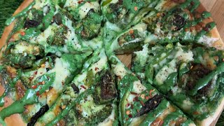 Green Paradise Pizza  tasty amp unique pizza Recipe by Cookwithayesha [upl. by Nimra]