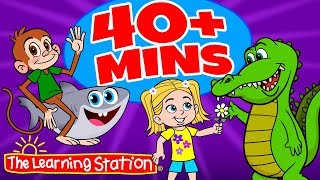 Get Funky Funky Monkey Dance Baby Shark Original Song  More ♫ Kids Songs by The Learning Station [upl. by Sisely968]