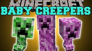 Minecraft BABY CREEPERS MOD FEMALE CREEPERS CREEPER ARMOR amp EXPLOSIVE EGGS Mod Showcase [upl. by Nabois]