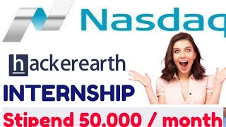 Nasdaq Internship hiring 2020 stipend  50000 per month  BScBCABTech MSc MCA [upl. by Collier]