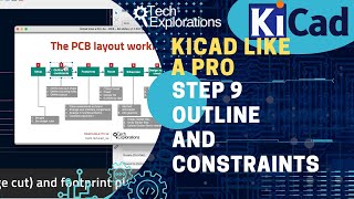 KiCad 8  First project Step 9 Outline edge cut and footprint placement [upl. by Finn]