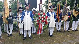 Schützenfest in Grevenbroich Kapellen 2024  Gefallenenehrung und grosser Zapfenstreich am 262024 [upl. by Kikelia]