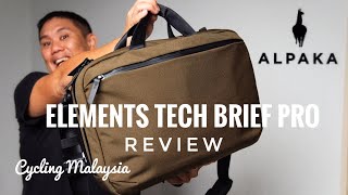 Alpaka Elements Tech Brief Pro hybrid backpack  messenger bag Review [upl. by Yrrol]