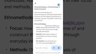 Ethnomethodology vs phenomenology  difference sociology upsc [upl. by Mishaan653]