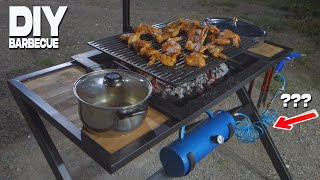 DIY Barbecue Grill BBQ Build with car JACK [upl. by Ateiram690]