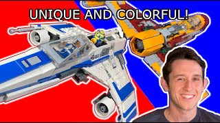 LEGO Star Wars E Wing and Shin Hatis Starfighter Set Review [upl. by Datnow]