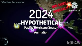 2024 Hypothetical Pacific Hurricane Season Animation [upl. by Dlorrej95]