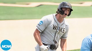 Wake Forest sets NCAA record with 9 home runs in baseball super regional [upl. by Idnew]