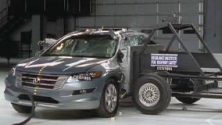 2010 Honda Accord Crosstour side IIHS crash test [upl. by Eedeed]