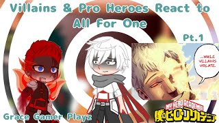 Villains amp Pro Heroes React To All For One  Grace gamer playz  My Hero Academia [upl. by Onid50]