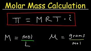 Molar Mass From Osmotic Pressure  Molarity amp Vant Hoff Factor  Chemistry Problems [upl. by Ahter]