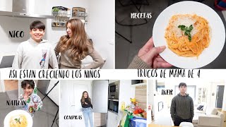 ASI ESTAN CRECIENDO LOS NIÑOS CENA EN 5 MINUTOS LA MEJOR RECETA DE PASTA  VLOG [upl. by Novets54]