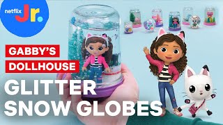 DIY Glitter Snow Globes with Gabbys Dollhouse ❄️  Netflix Jr [upl. by Nainatrad]