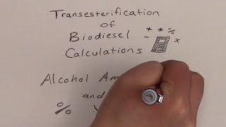 Transesterification of Biodiesel Calculations Methanol Ethanol Amounts and  Yield [upl. by Ynohtn]