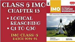 IMO Class 6 Chapter 13 Logical Reasoning Questions 130 202425 [upl. by Asil]