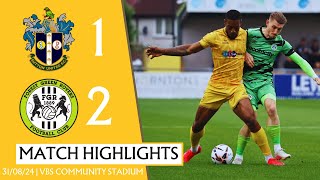 MATCH HIGHLIGHTS Sutton United 1 Forest Green Rovers 2 310824 VNL [upl. by Hsoj677]