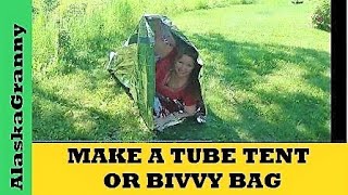 Make a Tube Tent or Bivy Bag from Emergency Survival Blankets [upl. by Salvucci]