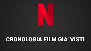 Come vedere cronologia film già visti su Netflix come cancellare la cronologia [upl. by Goar]