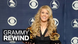 Carrie Underwood Wins Best New Artist At The 2007 GRAMMYs  GRAMMY Rewind [upl. by Pierrette]