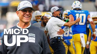 Micd Up Jim Harbaugh Reacts To Justin Herbert quotBEAST MODEquot  LA Chargers [upl. by Buna]