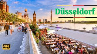 I visited Düsseldorf in summer☀️2024🏝️ amazing city walking tour  4K 60fps HDR [upl. by Arrimat632]