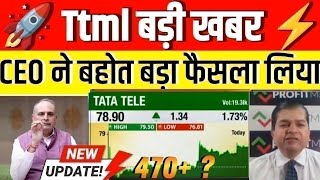 ttml share latest news today  tata teleservices share news update  ttml share price [upl. by Graff]