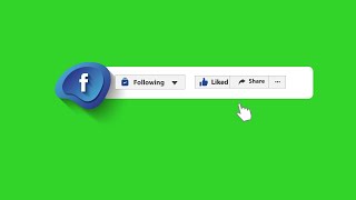 Facebook follow like and share button green screen with sound  No Copyright [upl. by Artinad]