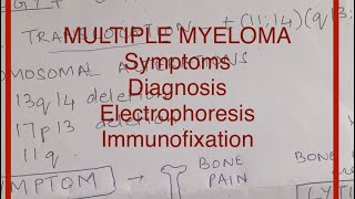 multiple myeloma lectureelectrophoresisimmunofixation [upl. by Airym]