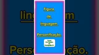 Super dica Figura de linguagem Personificação [upl. by Kress]