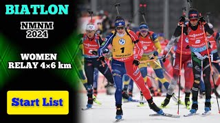 Women Relay 4×6 km  Start List  Biathlon World Championships  Nove Mesto 2024 [upl. by Opal]