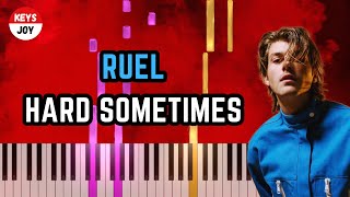 🎹 Ruel  Hard Sometimes  Piano and Keyboard Tutorial [upl. by Lodovico]