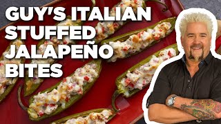 Guy Fieris Italian Stuffed Jalapeños  Guys Big Bite  Food Network [upl. by Loux938]