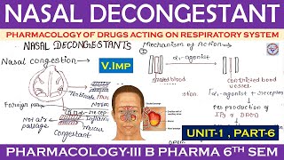 NASAL DECONGESTANTS  Otrivin  Chronic Rhinitis  Pharmacology3  U1 L6  BP602T [upl. by Feucht688]