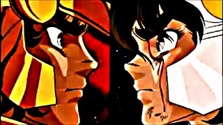 【Saint Seiya AMV】 Seiya vs Aioria quotTake It Out on Mequot [upl. by Taam960]