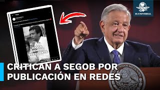 Segob se despide de AMLO con canción de Juan Gabriel y le llueven críticas [upl. by Eirrem]