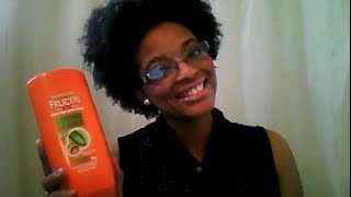 Garnier Fructis Damage Eraser Conditioner On Natural Hair Product Review [upl. by Nylodnewg549]