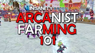 ARCANIST FARMING 101  Insanity FLYFF MMORPG [upl. by Mailli]